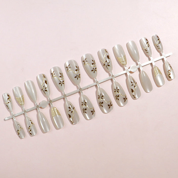 Elegant Designer Press-On Nail Set Bowlift