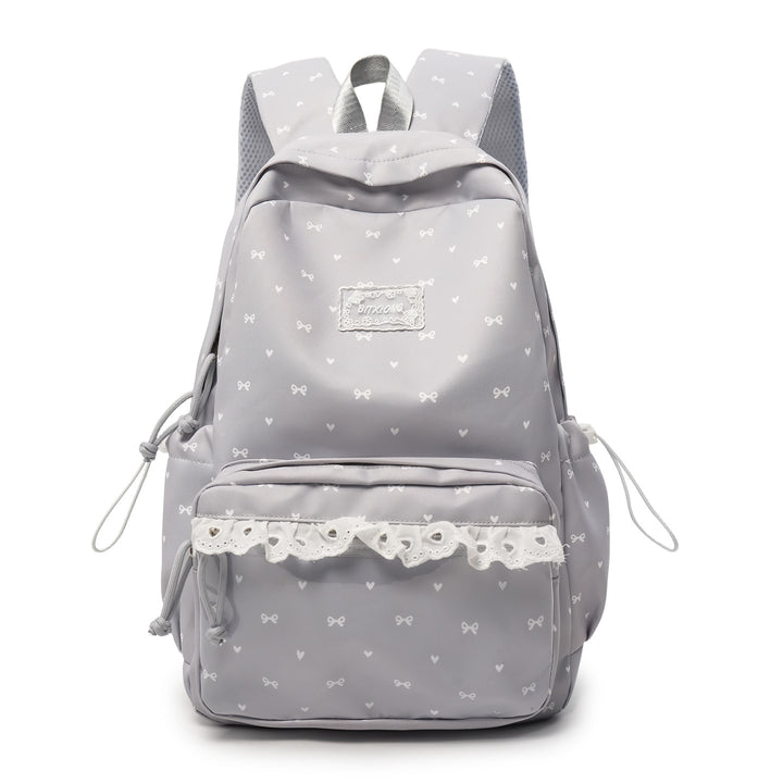 Playful Bow-Embellished School Backpack Bowlift