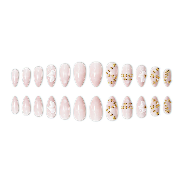 Elegant Floral Nail Enhancements Bowlift