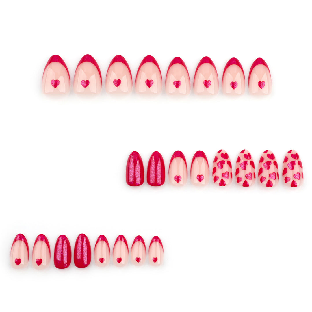 Artistic Cool Nail Art with Hearts Bowlift