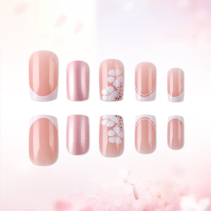 Artistic Press-On Nail Design Bowlift