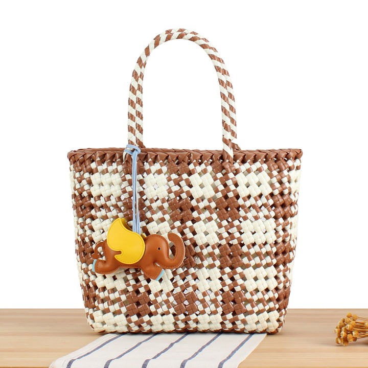Creative Tote Bag with Playful Elephant Jewelry Bowlift