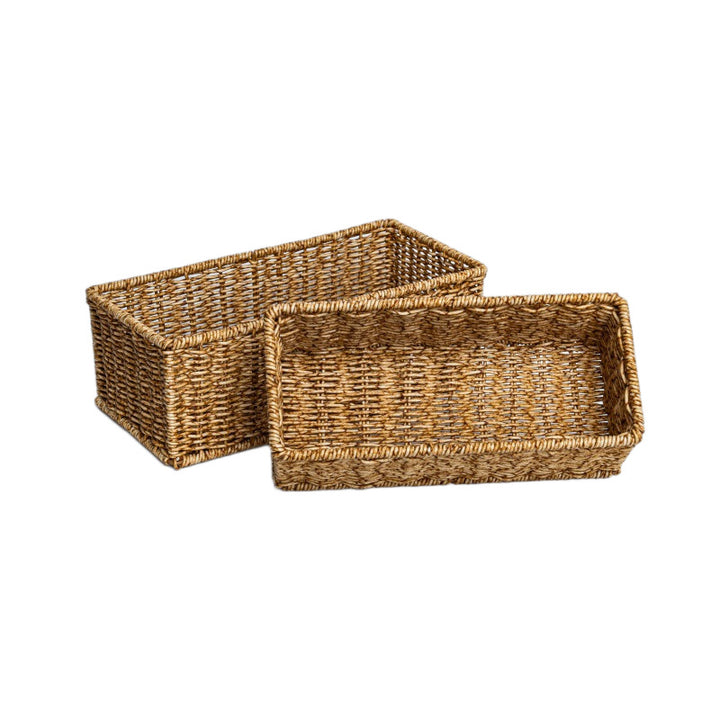 Rectangular Woven Storage Basket Bowlift