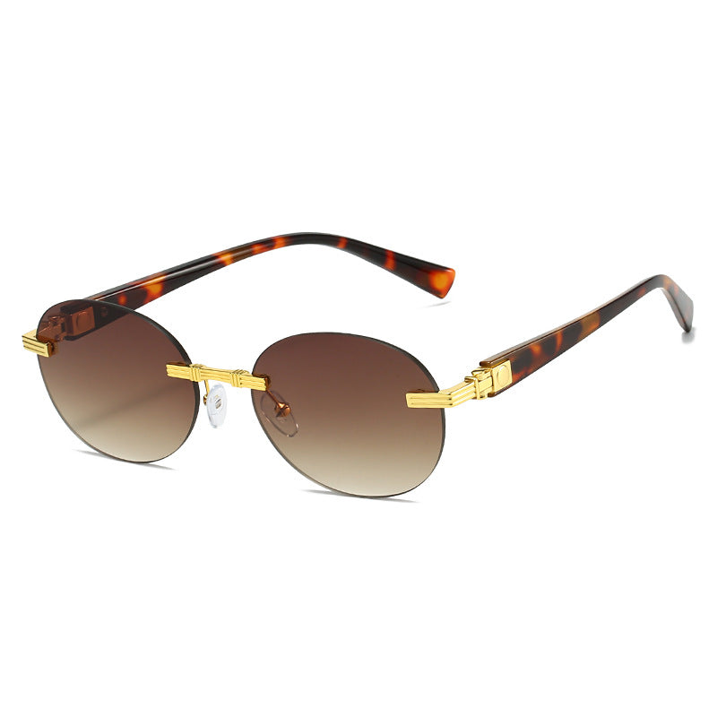 Women's fashionable sunglasses with transparent frame and flexible nose pad Bowlift