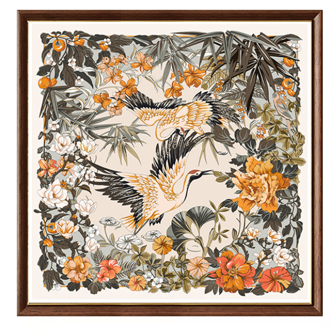 Arranged Floral Crane Artwork