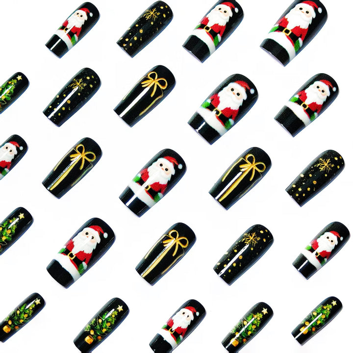 Artificial nails with festive Christmas motif Bowlift