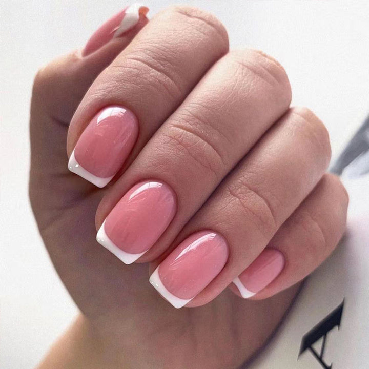 Elegant Nail Art with French Tip Design Bowlift