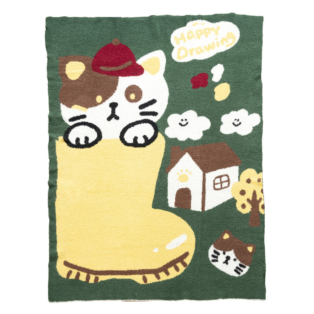 Playful Cat-Themed Area Rug
