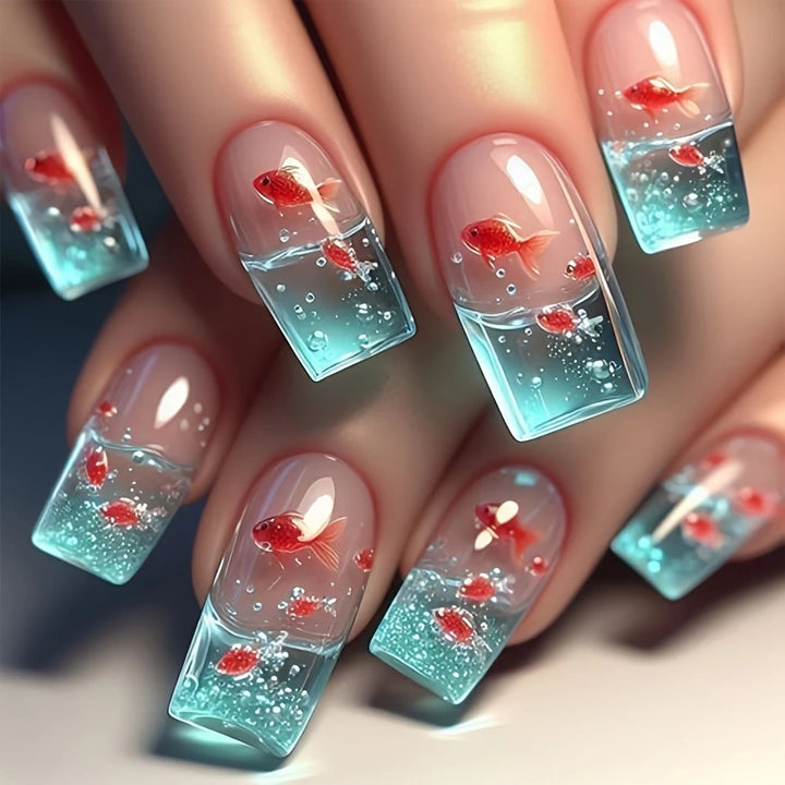 Aquatic Fantasy Nail Art Bowlift