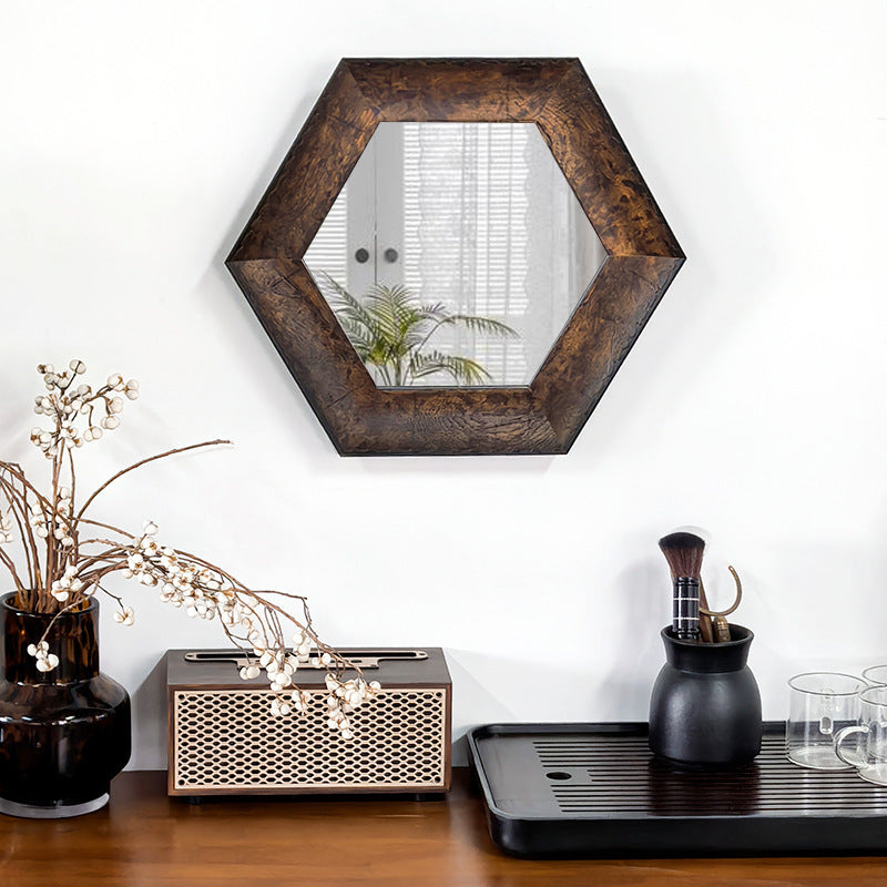 Hexagonal Decorative Wall Mirror