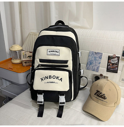 Multi-Compartment Casual School Backpack