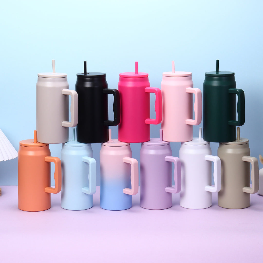 Ladies stylish insulated cup with removable straw Bowlift