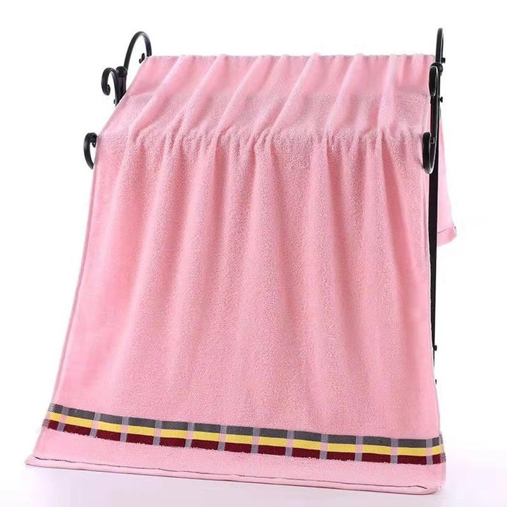 Women’s terry bath towel with elegant striped border Bowlift