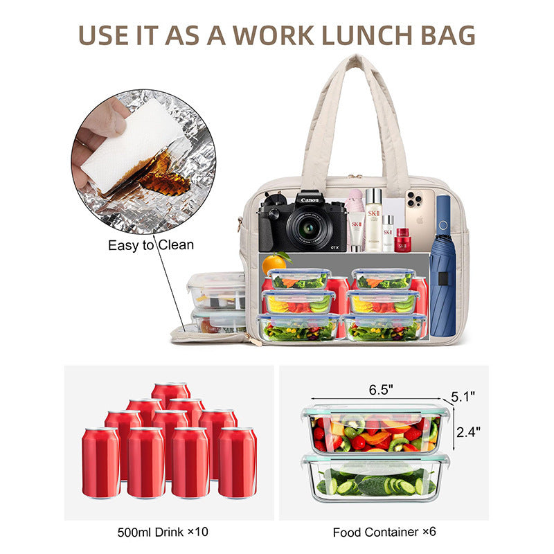 Insulated Lunchbox Bag with Separate Storage Compartment Bowlift