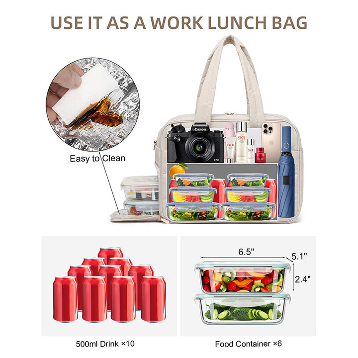 Insulated Lunchbox Bag with Separate Storage Compartment Bowlift