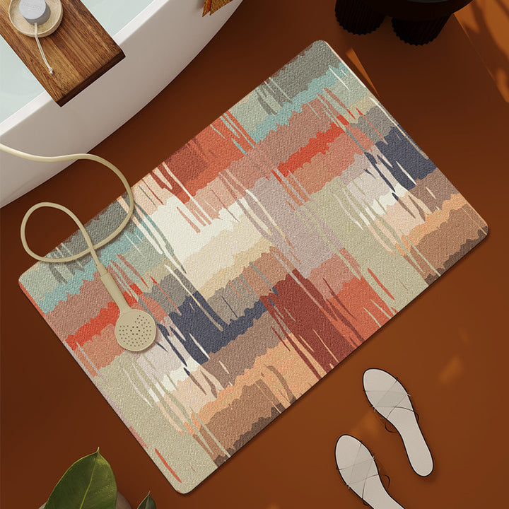Geometric Patterned Bathroom Mat Bowlift