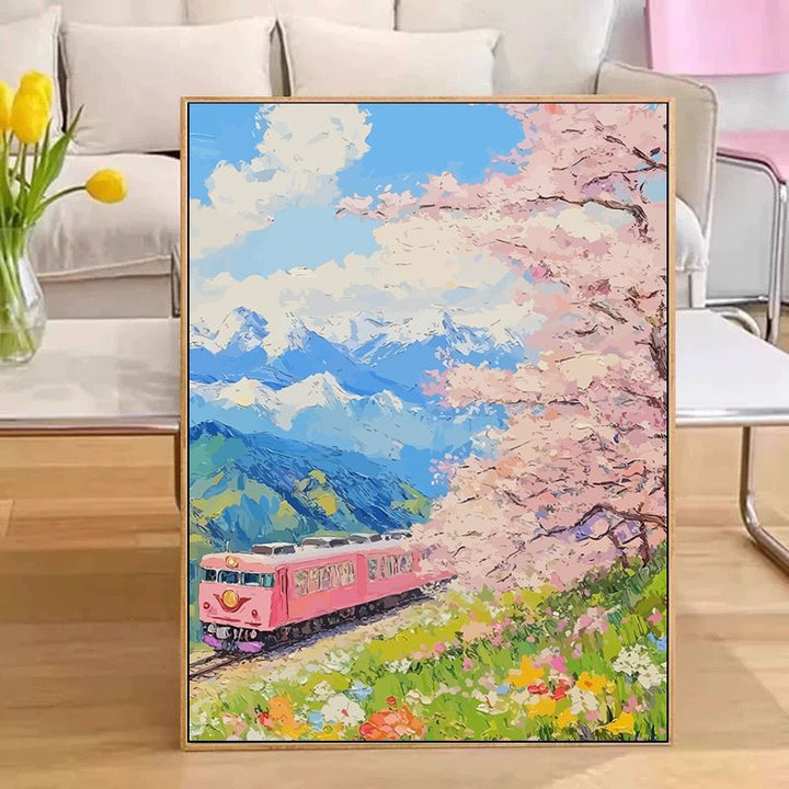 Scenic Train Landscape Wall Art Bowlift