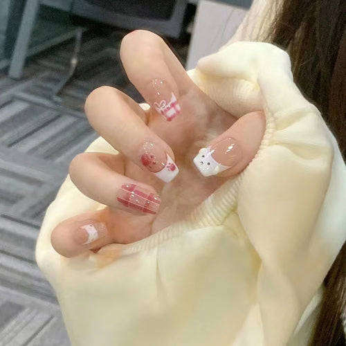 Cute Character Design Press-On Nail Art Set Bowlift