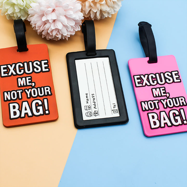 Unisex Luggage Tag with Funny Saying Bowlift