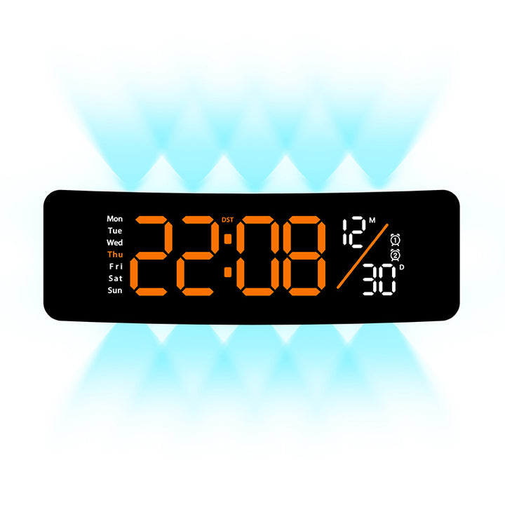Digital display alarm clock with weekday display and temperature Bowlift