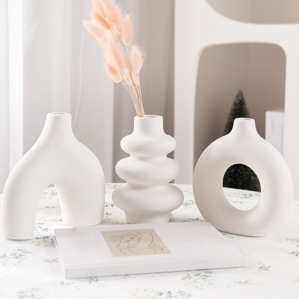 Artistic Abstract Ceramic Vase Set