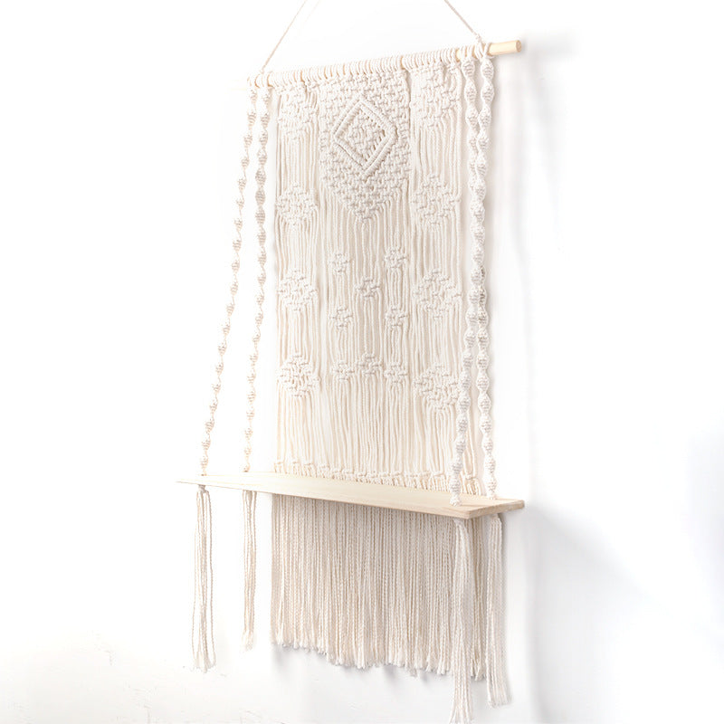 Macrame Wall Shelf with Hanger Bowlift