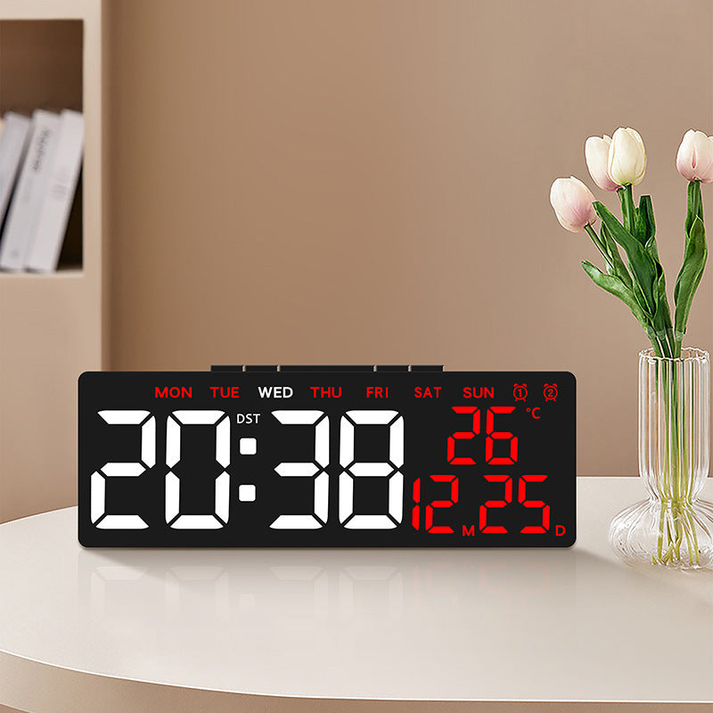 Digital alarm clock with large, clear LED display and temperature display Bowlift