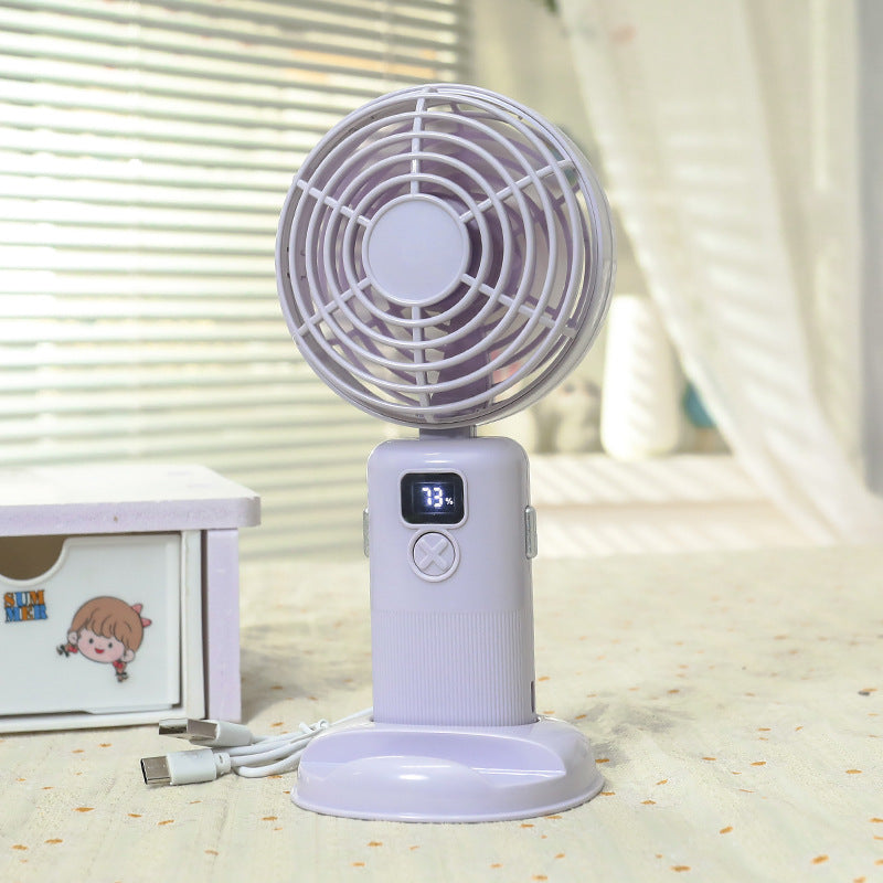 Women's Portable Mini USB Fan with LCD Display Bowlift