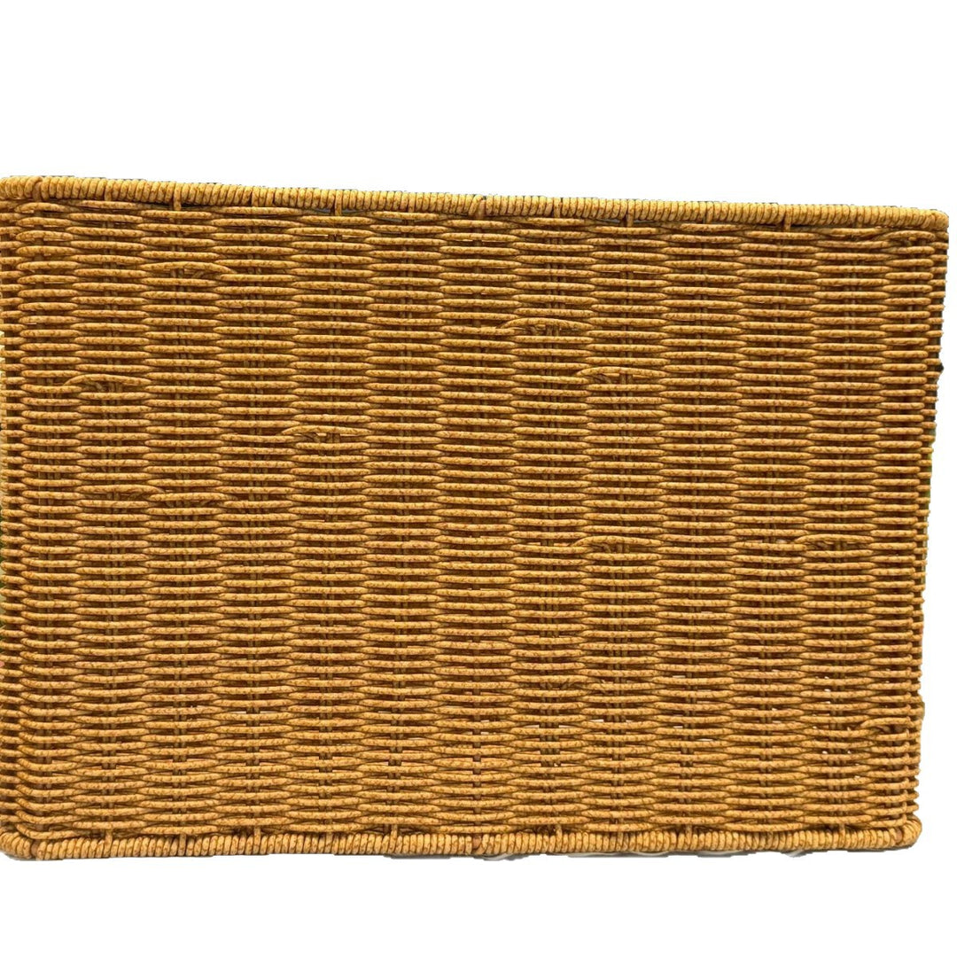 Women's Rectangular Rattan Storage Basket with Compartments Bowlift