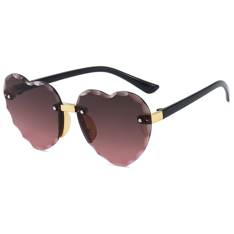 Women Heart-shaped Sunglasses Bowlift