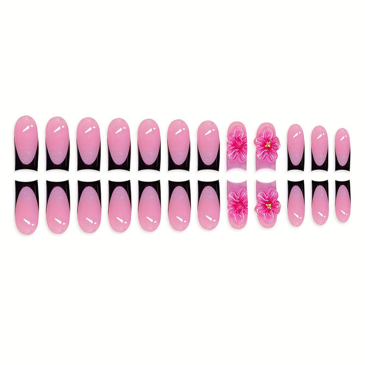 Floral Decorative Press-On Nail Art Bowlift
