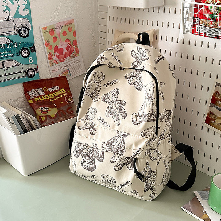 Cute Teddy Bear Print Backpack