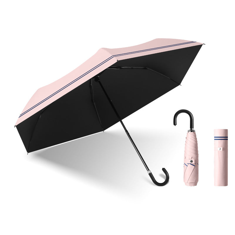 Women's Urban Folding Umbrella with Wind Protection and Ergonomic Handle Bowlift