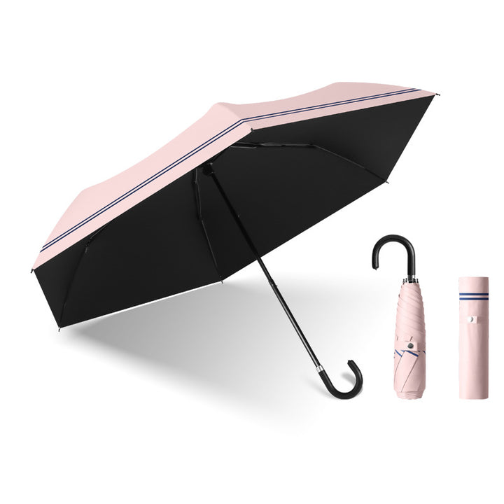 Women's Urban Folding Umbrella with Wind Protection and Ergonomic Handle Bowlift