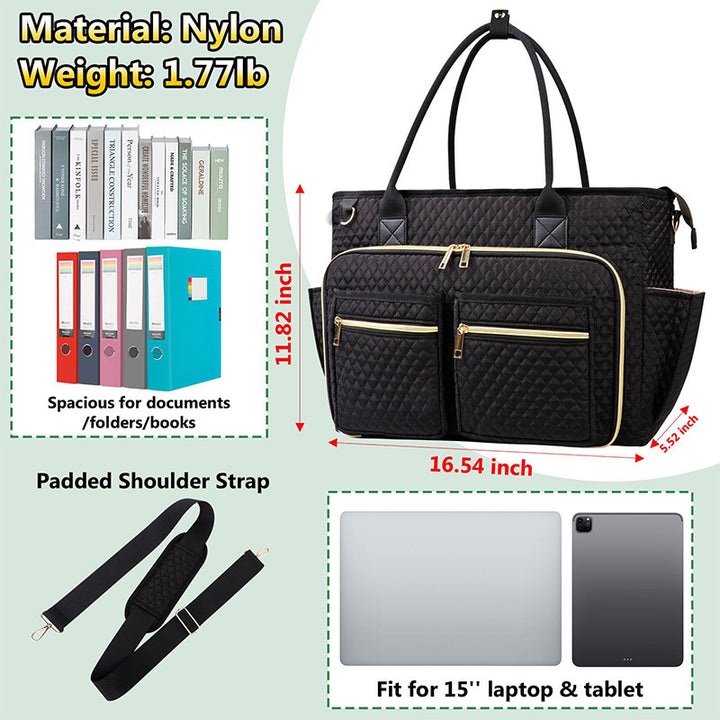 Stylish and Spacious Tote Bag with Versatile Compartments Bowlift