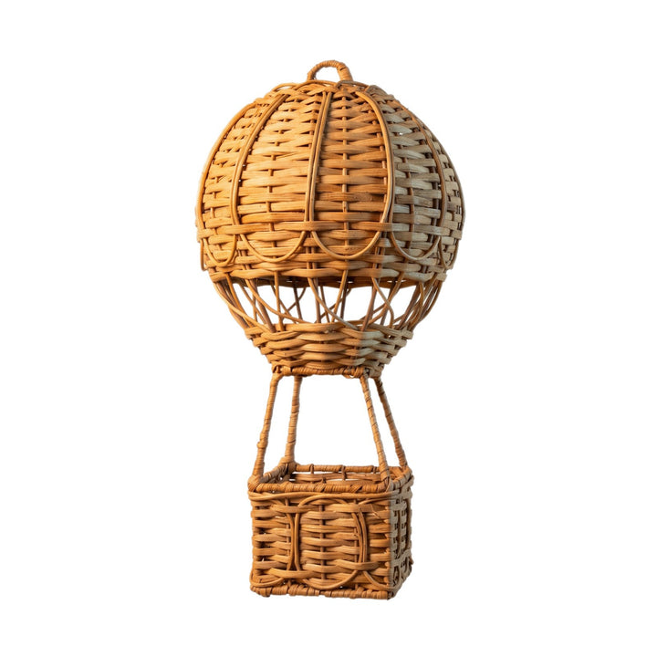 Handwoven storage basket in hot air balloon design Bowlift