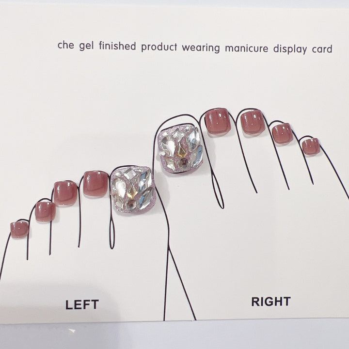 Artful toenails with glitter accents Bowlift