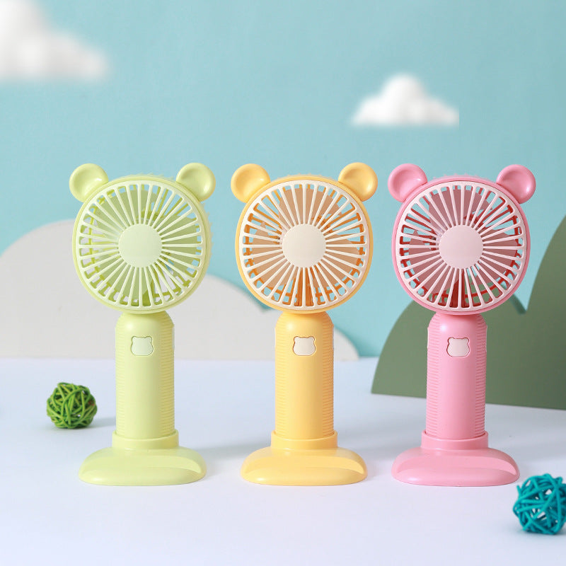 Ladies portable mini hand fan in cute bear design Bowlift