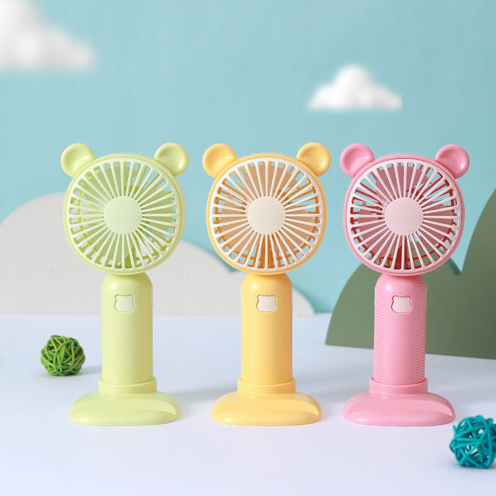 Ladies portable mini hand fan in cute bear design Bowlift