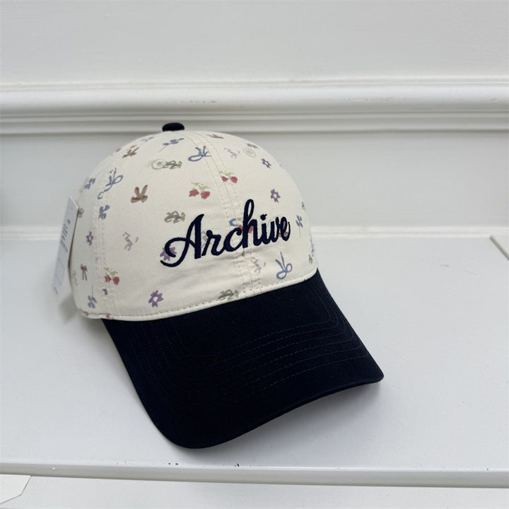 Women's Floral-Embroidered Baseball Cap Bowlift