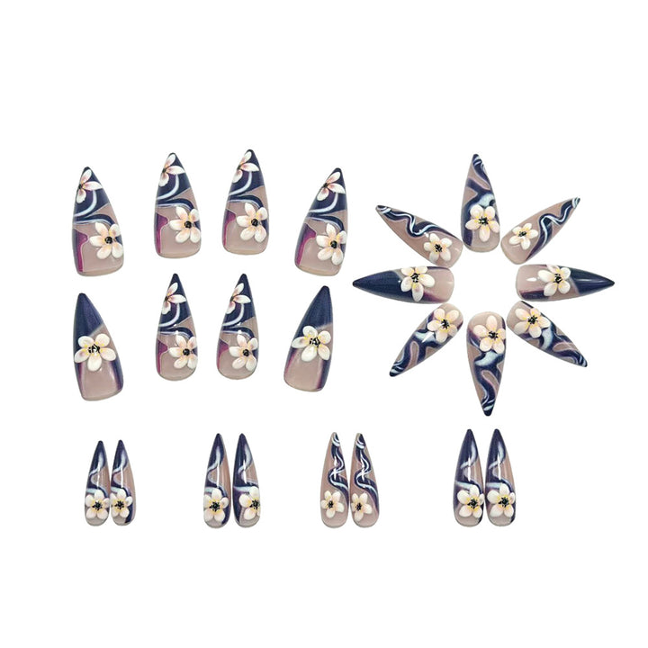 Extravagant Art Nails with Floral Design Bowlift