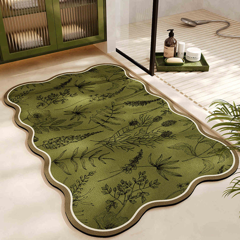 Floral Pattern Bath Mat Bowlift