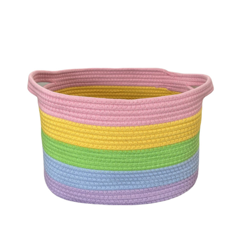 Women's storage basket with colorful stripes Bowlift