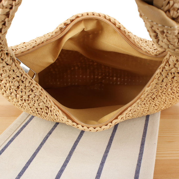 Handmade fashionable shoulder bag made of woven natural material Bowlift