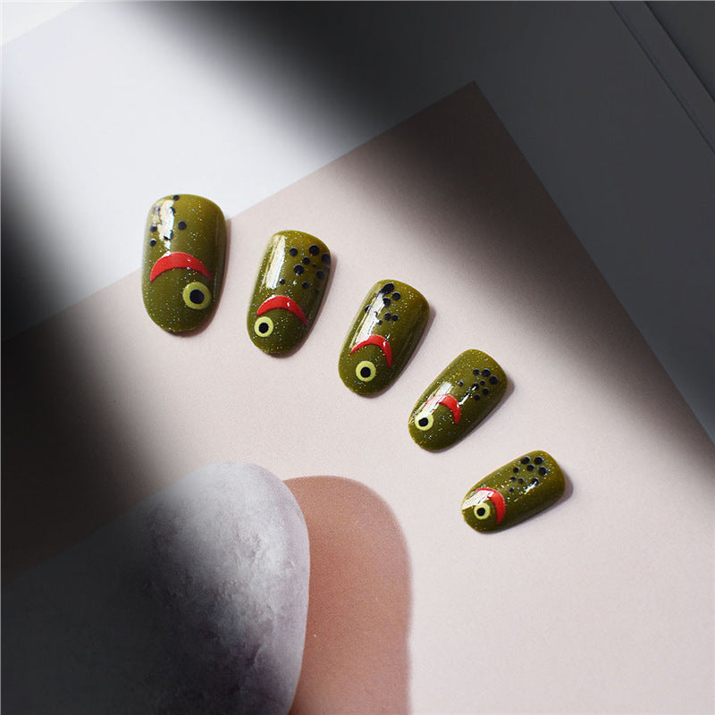 Artistic Fish-Themed Press-On Nails Bowlift