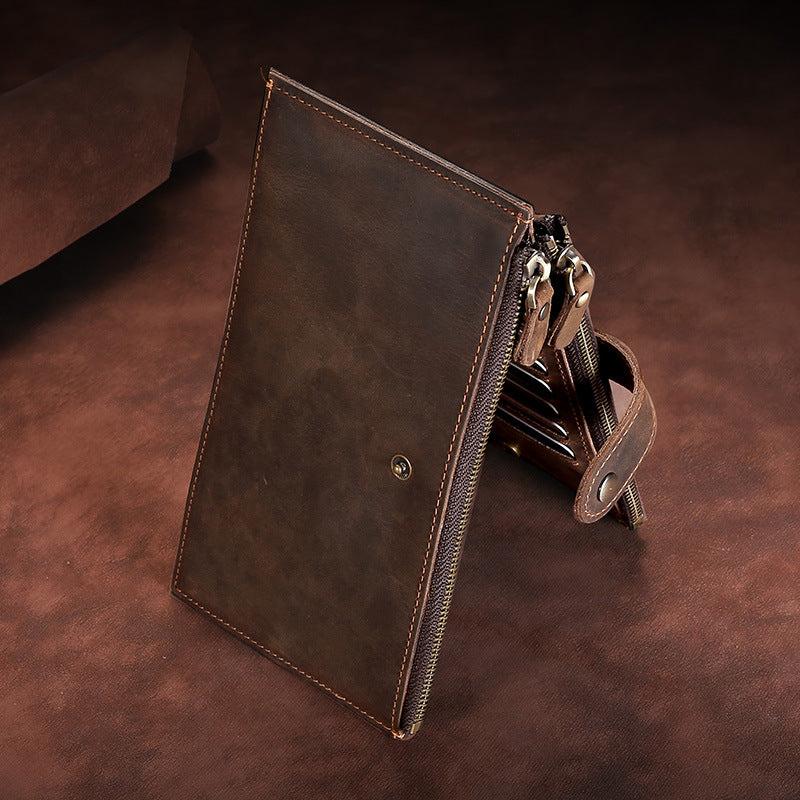 Premium Leather Zip Wallet
