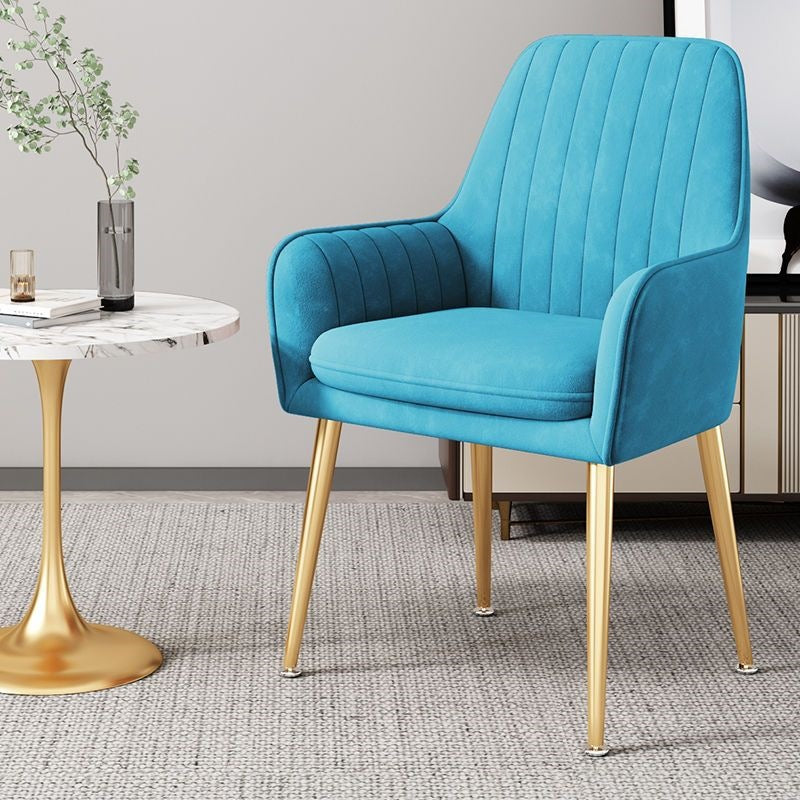 Modern Accent Chair with Gold Legs Bowlift