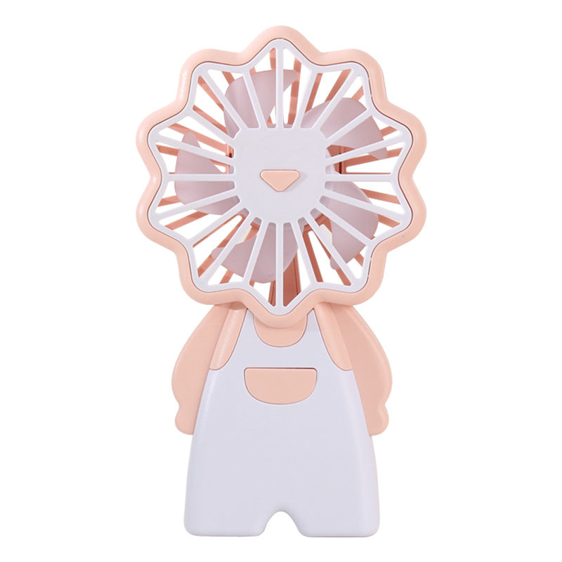 Ladies Portable Hand Fan in Cute Lion Design Bowlift