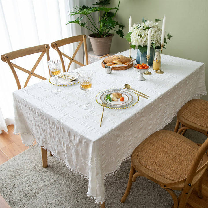 Elegant Textured Tablecloth