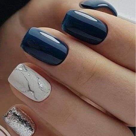 Elegant Marble-Themed Press-On Nails Bowlift